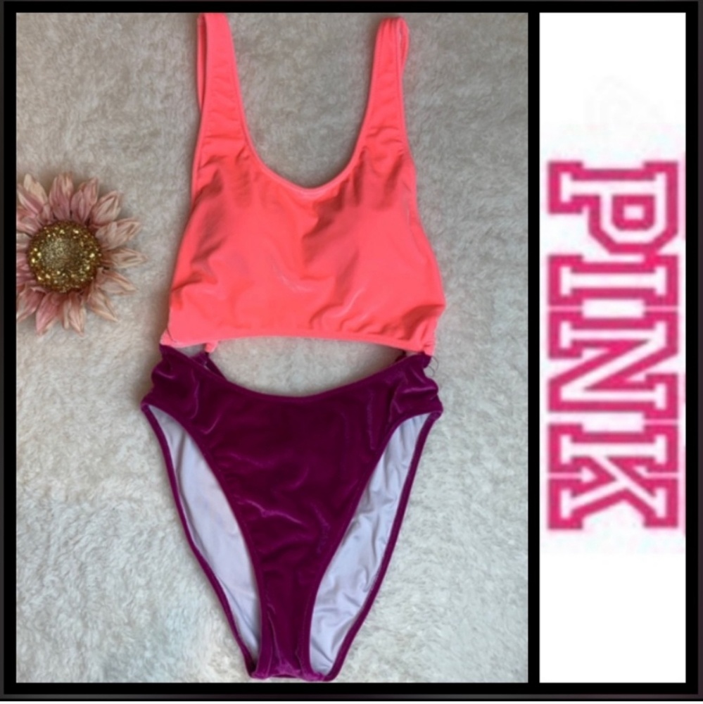 VS PINK Velvet One Piece Swimsuit Bikini